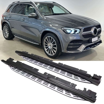 Alu Trittbretter mit Anti-Rutsch Noppen - Side Steps passt für Mercedes V167 GLE SUV